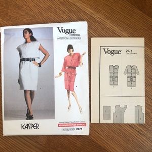 2/$30 Vogue 2071 Kasper Sewing Pattern